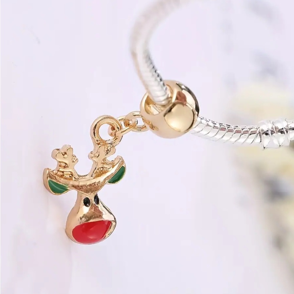 Rudolph the Red-Nosed Reindeer Dangle Charm - Pandora Style